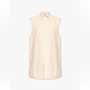 Fear Of God Essentials Oversize Sleeveless Oxford Cotton Shirt XS